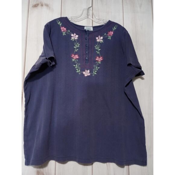 Only Necessity Blouse Ladies 1x‎ Vintage Grandma Core - Picture 1 of 7